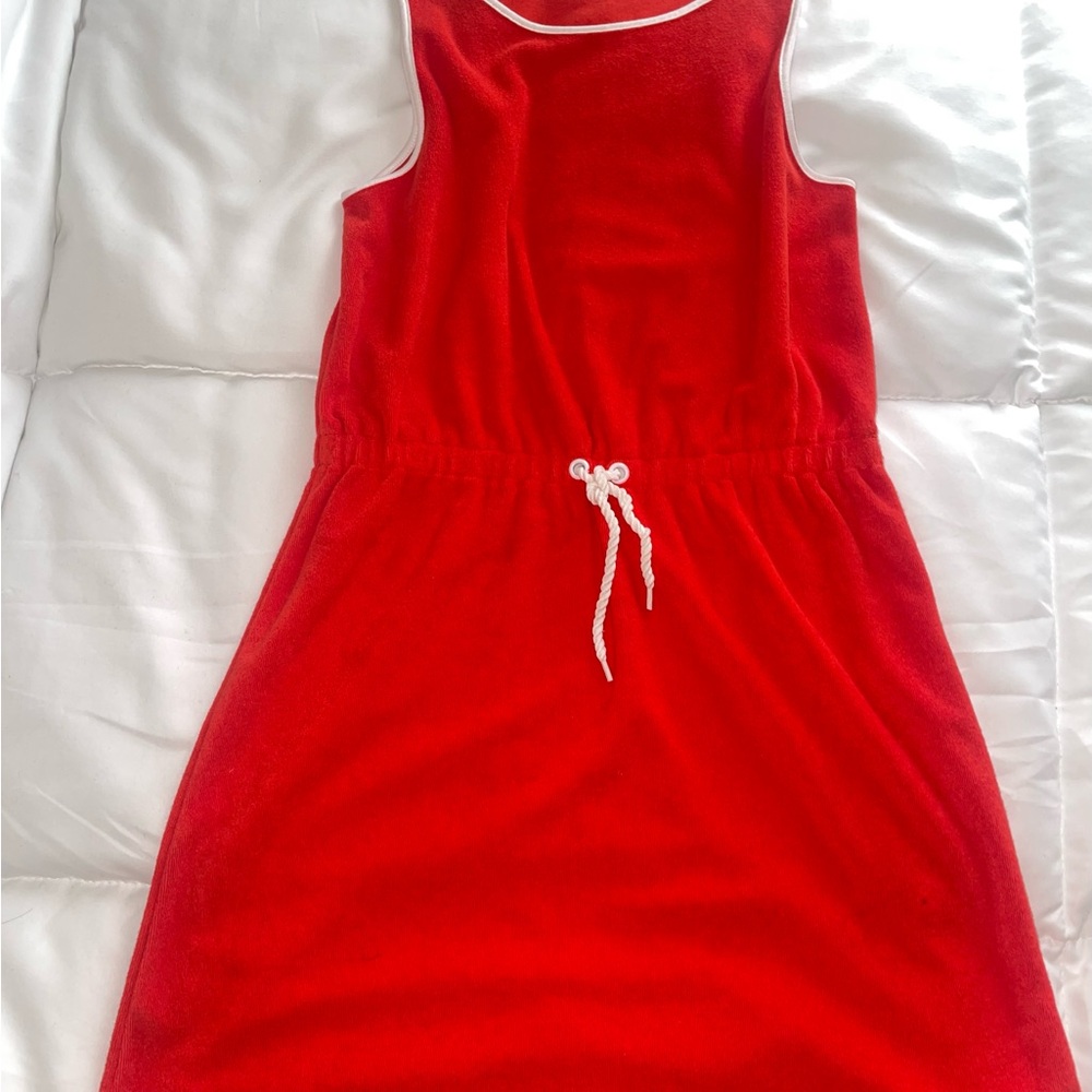 Janie and Jack Red Dress with White Accents